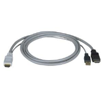 HDMI Male + USB Type A Male to HDMI Male, 15ft