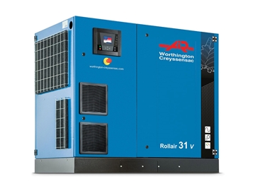 Highly Efficient Rollair 10&#45;20E V Variable Speed Screw Compressors