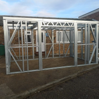 Steel frame garden building 3.8M X 6.2M