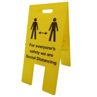 Social Distancing A-Board Floor Sign