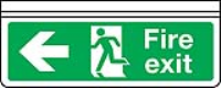 Ceiling mounted double sided fire exit sign
