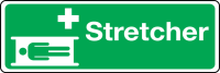 Stretcher (text & symbol) sign