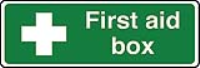 First aid box (text & symbol) sign