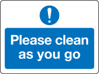 Please Clean as You Go Sign
