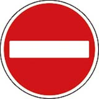 No entry. Fig 616. Class 2 reflective traffic sign
