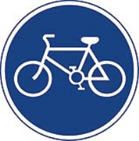 Route for pedal cycles only. Fig 955. CE Certified Traffic Sign