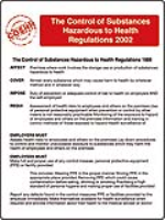 COSHH Regulations 2002 sign