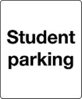 Student parking sign