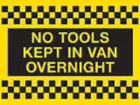 No tools kept in van overnight