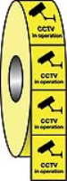 CCTV in operation labels 75mm x 100mm