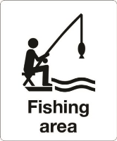 Fishing area sign