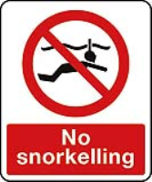 No snorkeling sign