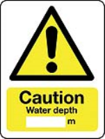 Water depth m sign