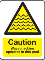 Wave machine operates in this pool sign
