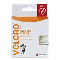 VELCRO Brand Sew-on Anti-Snag tape 3m x 20mm WHITE