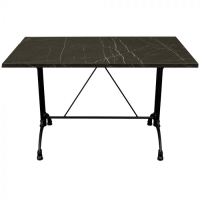 Black Marble Complete Continental Rectangle Table