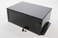 1411FBQBK (1411-1412 Series Enclosures - Hammond) - Black - 178mm x 127mm x 76mm - 0.04 Thick Aluminium - IP32