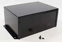 1411FBRBK (1411-1412 Series Enclosures - Hammond) - Black - 203mm x 152mm x 89mm - 0.04 Thick Aluminium - IP32