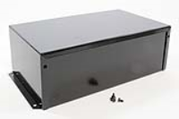 1411FBUBK (1411-1412 Series Enclosures - Hammond) - Black - 254mm x 152mm x 89mm - 0.04 Thick Aluminium - IP32