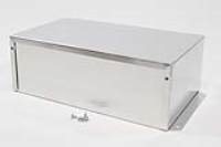 1411FBUU (1411-1412 Series Enclosures - Hammond) - Natural - 254mm x 152mm x 89mm - 0.04 Thick Aluminium - IP32