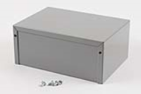 1411Q (1411-1412 Series Enclosures - Hammond) - Grey - 178mm x 127mm x 76mm - 0.04 Thick Aluminium - IP32