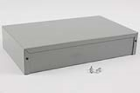 1412TT (1411-1412 Series Enclosures - Hammond) - Grey - 254mm x 152mm x 51mm - 20 Gauge Steel with Aluminium Ends - IP32