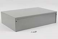 1412V (1411-1412 Series Enclosures - Hammond) - Grey - 305mm x 203mm x 76mm - 20 Gauge Steel with Aluminium Ends - IP32