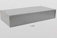 1412Y (1411-1412 Series Enclosures - Hammond) - Grey - 406mm x 203mm x 76mm - 20 Gauge Steel with Aluminium Ends - IP32