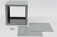 1415D (1415 Series Enclosures - Hammond) - Grey - 152mm x 152mm x 152mm - 20 Gauge Steel with Aluminium Ends - IP32