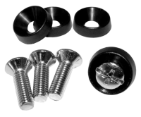 1421A (1421A Series 10-32 Countersunk Rack Screw with Plastic Cup Washer - Hammond Manufacturing) - Hdwr Pkg of 4 Screws and Washers