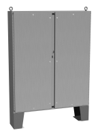 1422N4S16B12FQT (1422 N4 QT SS Series Type 4X Stainless Steel Two Door Floormount Enclosure - Hammond Manufacturing) - Natural Finish - 1527mm x 1221mm x 322mm