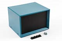 1426K-B (1426 Series Enclosures - Hammond) - Blue - 152mm x 127mm x 102mm - 20 Gauge Steel with Aluminium Ends - IP32