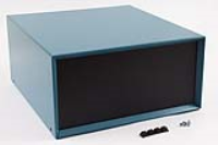 1426Q-B (1426 Series Enclosures - Hammond) - Blue - 279mm x 297mm x 140mm - 20 Gauge Steel with Aluminium Ends - IP32