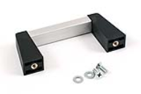 1427GBC (1427 Series Metal Handles - Hammond) - Black/Clear - 96mm x 14mm x 42mm - Aluminium & Polyamide