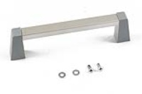 1427MGC (1427 Series Metal Handles - Hammond) - Grey/Clear - 152mm x 14mm x 42mm - Aluminium & Polyamide