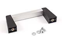 1427NBC (1427 Series Metal Handles - Hammond) - Black/Clear - 108mm x 14mm x 42mm - Aluminium & Polyamide