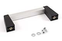 1427SBC (1427 Series Metal Handles - Hammond) - Black/Clear - 121mm x 14mm x 42mm - Aluminium & Polyamide