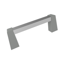 1427SGC (1427 Series Metal Handles - Hammond) - Grey/Clear - 121mm x 14mm x 42mm - Aluminium & Polyamide