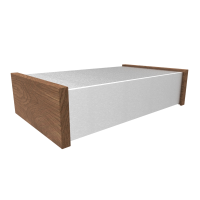 1444-33CWW (1444 Series Chassis - Hammond) - Natural - 432mm x 254mm x 102mm - Aluminium with Walnut Sides