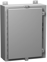 1447SN4C8 (1447S N4 Series Type 4 Mild Steel Wallmount Disconnect Enclosure - Hammond Manufacturing) - ANSI 61 Grey - 610mm x 645mm x 203mm