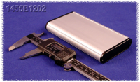 1455B1202 (1455 Series Enclosures - Hammond) - Silver - 120mm x 72mm x 19mm - Aluminium - IP54