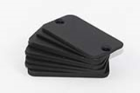 1455DALBK-10 (1455 Series Enclosures Aluminium End Plates - Hammond) - Black - 2mm x 42mm x 23mm - Aluminium