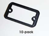 1455DBBK-10 (1455 Series Enclosures Open Plastic End Cap - Hammond) - Black - 6mm x 45mm x 25mm - ABS Plastic