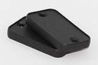 1455DPLBK (1455 Series Enclosures Closed Plastic End Cap - Hammond) - Black - 6mm x 45mm x 25mm - ABS Plastic