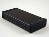 1455J1602BK (1455 Series Enclosures - Hammond) - Black - 160mm x 78mm x 27mm - Aluminium - IP54