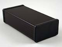 1455K1602BK (1455 Series Enclosures - Hammond) - Black - 160mm x 78mm x 43mm - Aluminium - IP54