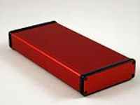 1455L2201RD (1455 Series Enclosures - Hammond) - Red - 220mm x 103mm x 31mm - Aluminium - IP54