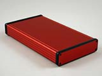 1455P2201RD (1455 Series Enclosures - Hammond) - Red - 220mm x 125mm x 31mm - Aluminium - IP54