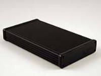 1455P2202BK (1455 Series Enclosures - Hammond) - Black - 220mm x 125mm x 31mm - Aluminium - IP54