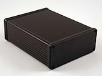 1455Q1602BK (1455 Series Enclosures - Hammond) - Black - 160mm x 125mm x 52mm - Aluminium - IP54